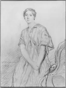 Portrait of Alice Ozy, 1849 (pencil on paper) Portrait of Alice Ozy, 1849 (pencil on paper)