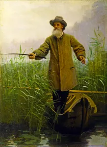 Portrait of Apollon Maikov (1821-97) Fishing, 1883 (oil on canvas) Portrait of Apollon Maikov (1821-97) Fishing, 1883 (oil on canvas)