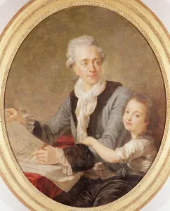 Portrait of the architect Ledoux and his daughter (oil on canvas) Portrait of the architect Ledoux and his daughter (oil on canvas)