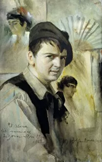 Heightened Gallery: Portrait of the Artist, 1881 (watercolour heightened with white and gum arabic)