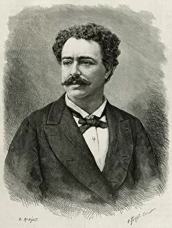 portrait of the author and traveler Edmondo de Amicis (1846-1908), Italian writer