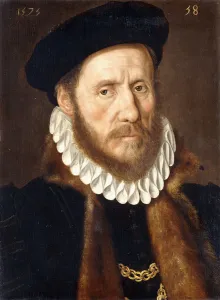 Portrait of a Bearded Gentleman, bust length, wearing Gold Chains beneath a Fur-lined Portrait of a Bearded Gentleman, bust length, wearing Gold Chains beneath a Fur-lined