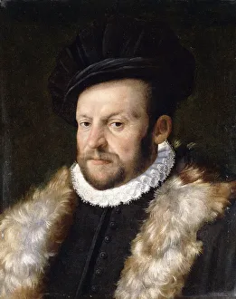 Portrait of a Bearded Gentleman, bust length, wearing a Black Jacket with a White Ruff Portrait of a Bearded Gentleman, bust length, wearing a Black Jacket with a White Ruff