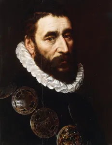 Portrait of a Bearded Man, bust-length, wearing gorgets, (oil on panel) Portrait of a Bearded Man, bust-length, wearing gorgets, (oil on panel)