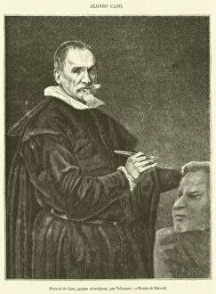 Portrait de Cano, peintre et sculpteur (engraving)