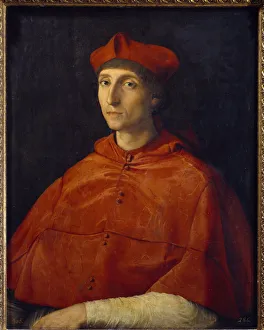 Portrait of a Cardinal - Painting by Raffaello Sanzio dit Raphael (1483-1520) Portrait of a Cardinal - Painting by Raffaello Sanzio dit Raphael (1483-1520)