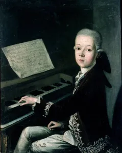 Portrait of Carl Graf Firmian at the piano, formerly thought to be Wolfgang Amadeus Mozart Portrait of Carl Graf Firmian at the piano, formerly thought to be Wolfgang Amadeus Mozart