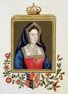 Portrait of Catherine of Aragon (1485-1536) 1st Queen of Henry VIII from ' Portrait of Catherine of Aragon (1485-1536) 1st Queen of Henry VIII from '