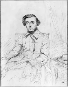 Portrait of Charles Alexis Henri Clerel de Tocqueville, 1844 (black lead on paper) Portrait of Charles Alexis Henri Clerel de Tocqueville, 1844 (black lead on paper)