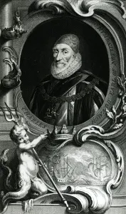 Portrait of Charles Howard, Earl of Nottingham, illustration from Heads of Illustrious Portrait of Charles Howard, Earl of Nottingham, illustration from Heads of Illustrious