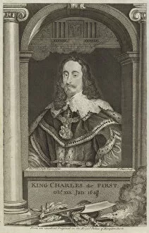 Charles 1 King Of England Collection: Portrait of Charles I of England (engraving)