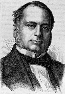 Portrait of Charles Valletta (? - 1881). Engraving of the end of the 19th century in Portrait of Charles Valletta (? - 1881). Engraving of the end of the 19th century in