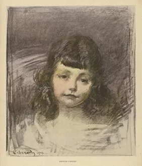 Portrait of a Child (colour litho)