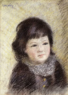 Images Dated 20th November 2012: Portrait of a Child; Portrait d Enfant, c.1879 (pastel on paper)