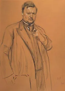 Portrait of the Composer Alekandr Konstantinovich Glazunov (1865-1936), 1906 (chalk Portrait of the Composer Alekandr Konstantinovich Glazunov (1865-1936), 1906 (chalk