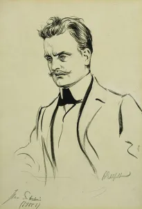 Portrait of the Composer Jean Sibelius, small half-length, (pencil Portrait of the Composer Jean Sibelius, small half-length, (pencil
