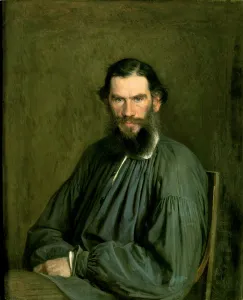 Portrait of Count Lev Nikolaevich Tolstoy (1828-1910) 1873 (oil on canvas) Portrait of Count Lev Nikolaevich Tolstoy (1828-1910) 1873 (oil on canvas)