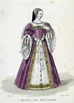Portrait of Diane de Poitiers (1499-1566), favorite of the King of France Henry II - in " Portrait of Diane de Poitiers (1499-1566), favorite of the King of France Henry II - in "