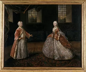 Portrait of Duke Friedrich III of Saxe-Gotha-Altenburg and Duchess Luise-Dorothee, 1760 (oil on canvas)