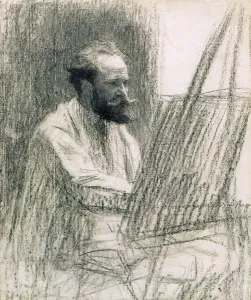 Portrait of Edouard Manet (1832-83) at his Easel (pencil on paper) Portrait of Edouard Manet (1832-83) at his Easel (pencil on paper)
