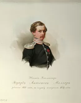 Portrait of Eduard Antonovich Moller (1820-1879) (From the Album of the Imperial Horse Guards) - Hau (Gau)