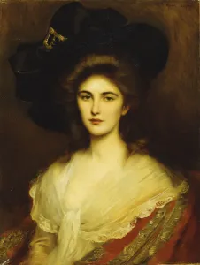 Portrait of an Elegant Lady in a Black Hat, (oil on canvas) Portrait of an Elegant Lady in a Black Hat, (oil on canvas)