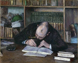 Portrait de Emile Jean Fontaine, libraire (The Bookseller E. J. Fontaine) - Peinture de Gustave Caillebotte (1848-1894)