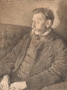 Portrait of Emile Verhaeren, 1892 (charcoal on paper) Portrait of Emile Verhaeren, 1892 (charcoal on paper)
