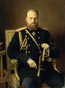 Portrait of Emperor Alexander III (1845-94) 1886 (oil on canvas) Portrait of Emperor Alexander III (1845-94) 1886 (oil on canvas)