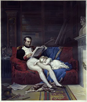 Portrait of Emperor Napoleon I (1769-1821) and his son King of Rome Napoleon II Portrait of Emperor Napoleon I (1769-1821) and his son King of Rome Napoleon II