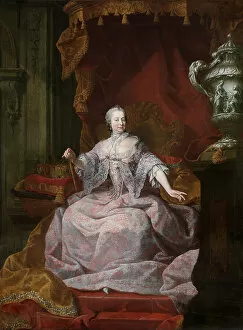 Images Dated 3rd September 2012: Portrait of Empress Maria-Theresa (oil on canvas)