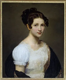Portrait of Eugenie Pamela Lariviere, sister of the painter (1804-1824). Painting by Eugene Lariviere (1801-1823) Portrait of Eugenie Pamela Lariviere, sister of the painter (1804-1824). Painting by Eugene Lariviere (1801-1823)