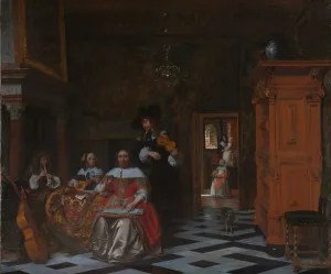 Portrait of a Family Playing Music, 1663 (oil on canvas) Portrait of a Family Playing Music, 1663 (oil on canvas)