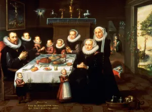 A Portrait of a Family saying Grace Before a Meal, 1602 (oil on canvas) A Portrait of a Family saying Grace Before a Meal, 1602 (oil on canvas)