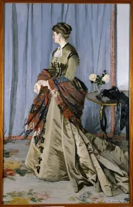 Portrait in foot of Madame Louis Joachim Gaudibert (1846-1877) in 1868 (2.17 x 1.38 cm) Portrait in foot of Madame Louis Joachim Gaudibert (1846-1877) in 1868 (2.17 x 1.38 cm)