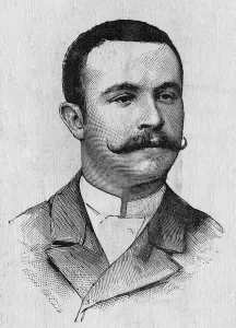 Portrait of Francois Lhoste (1859-1887), French aeronaute - in '" Portrait of Francois Lhoste (1859-1887), French aeronaute - in '"