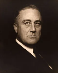 Portrait of Franklin D. Roosevelt by Vincenzo Laviosa, 1932 (silver print photograph) Portrait of Franklin D. Roosevelt by Vincenzo Laviosa, 1932 (silver print photograph)