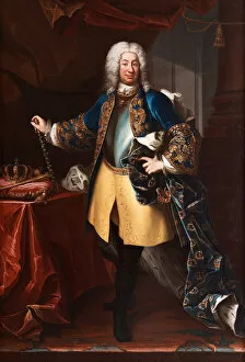 Portrait de Frederic I (Frederick I) (1676-1751) roi de Suede et prince de Finlande
