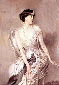 Diadem Gallery: Portrait of Genevieve Lantelme, c. 1907 (painting)