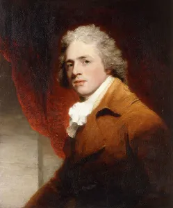 Portrait of a Gentleman, Half-Length, in a Brown and White Stock, a Red Curtain Behind Portrait of a Gentleman, Half-Length, in a Brown and White Stock, a Red Curtain Behind