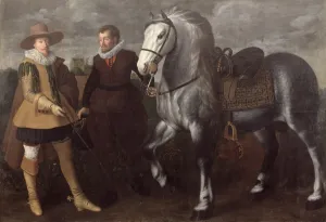Portrait of a Gentleman with His Horse and Groom, 1624 (oil on canvas) Portrait of a Gentleman with His Horse and Groom, 1624 (oil on canvas)