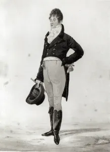 Portrait of George Beau Brummell (1778-1849) 1805 (litho) (b/w photo) Portrait of George Beau Brummell (1778-1849) 1805 (litho) (b/w photo)