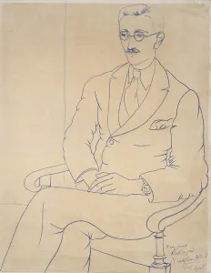 Portrait of Gerald Reitlinger, 1926 (Blue chalk) Portrait of Gerald Reitlinger, 1926 (Blue chalk)