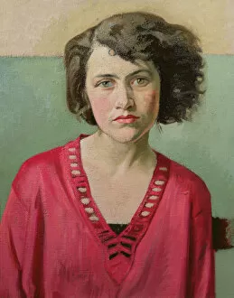 Sir Rothenstein William Gallery: Portrait of a Girl in Pink