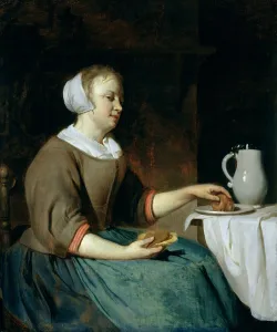 Portrait of a Girl Seated at a Table (oil on panel) Portrait of a Girl Seated at a Table (oil on panel)