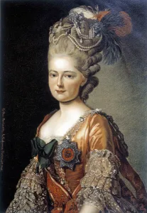 Portrait of the great Russian duchess Mary Feodorovna made in 1777 by the Swedish painter Portrait of the great Russian duchess Mary Feodorovna made in 1777 by the Swedish painter