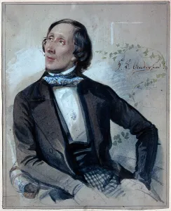 Portrait of Hans Christian Andersen (1805-1875), 1845 (watercolour and chalk on paper) Portrait of Hans Christian Andersen (1805-1875), 1845 (watercolour and chalk on paper)