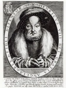 Portrait of Henry VIII, engraved by Peter Isselburg, 1646 (engraving) (b/w photo) Portrait of Henry VIII, engraved by Peter Isselburg, 1646 (engraving) (b/w photo)