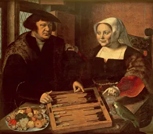 Portrait of a Husband and Wife Playing Tric-Trac Portrait of a Husband and Wife Playing Tric-Trac