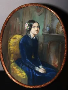 Portrait de Idalia Poletika (?) (Portrait of I. Poletika). Oeuvre de Emile Francois Dessain (1808-1882) Portrait de Idalia Poletika (?) (Portrait of I. Poletika). Oeuvre de Emile Francois Dessain (1808-1882)